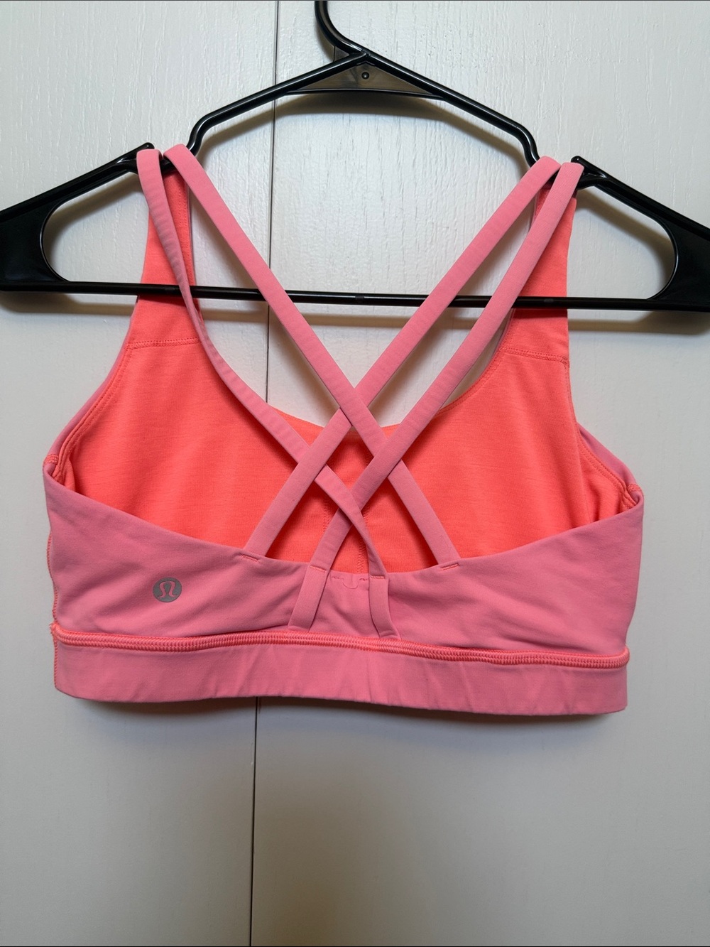 lululemon athletica Pink and Coral Cross-Back Sports Bra